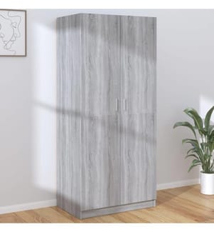 Kleiderschrank Grau Sonoma 80x52x180 cm Holzwerkstoff