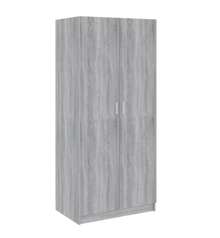 Kleiderschrank Grau Sonoma 80x52x180 cm Holzwerkstoff