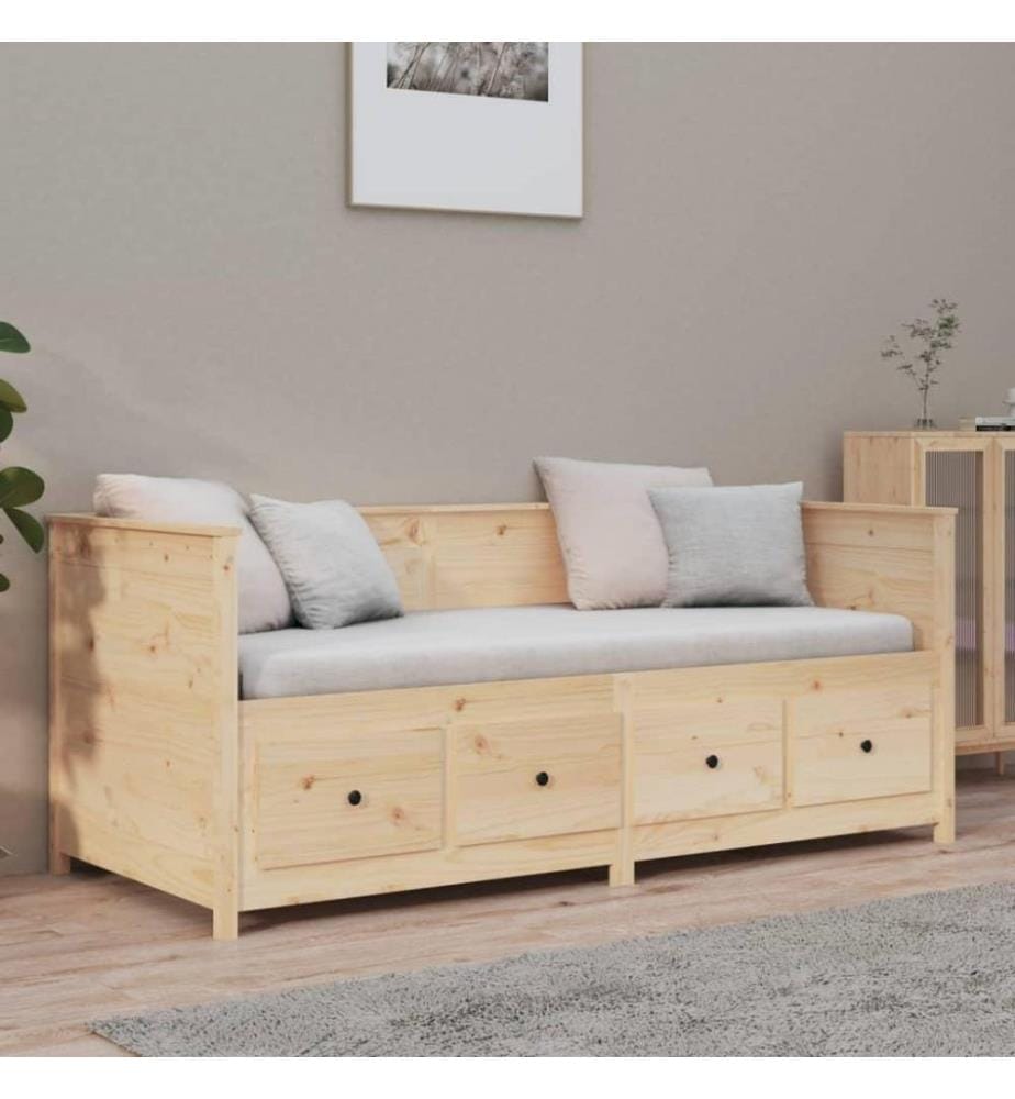 Lit de jour 75x190 cm Bois de pin massif