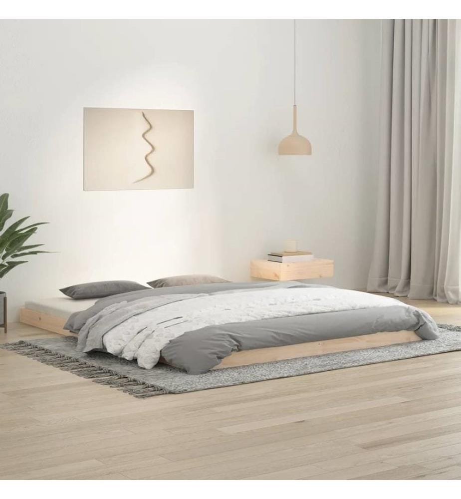 Cadre de lit 160x200 cm bois de pin massif