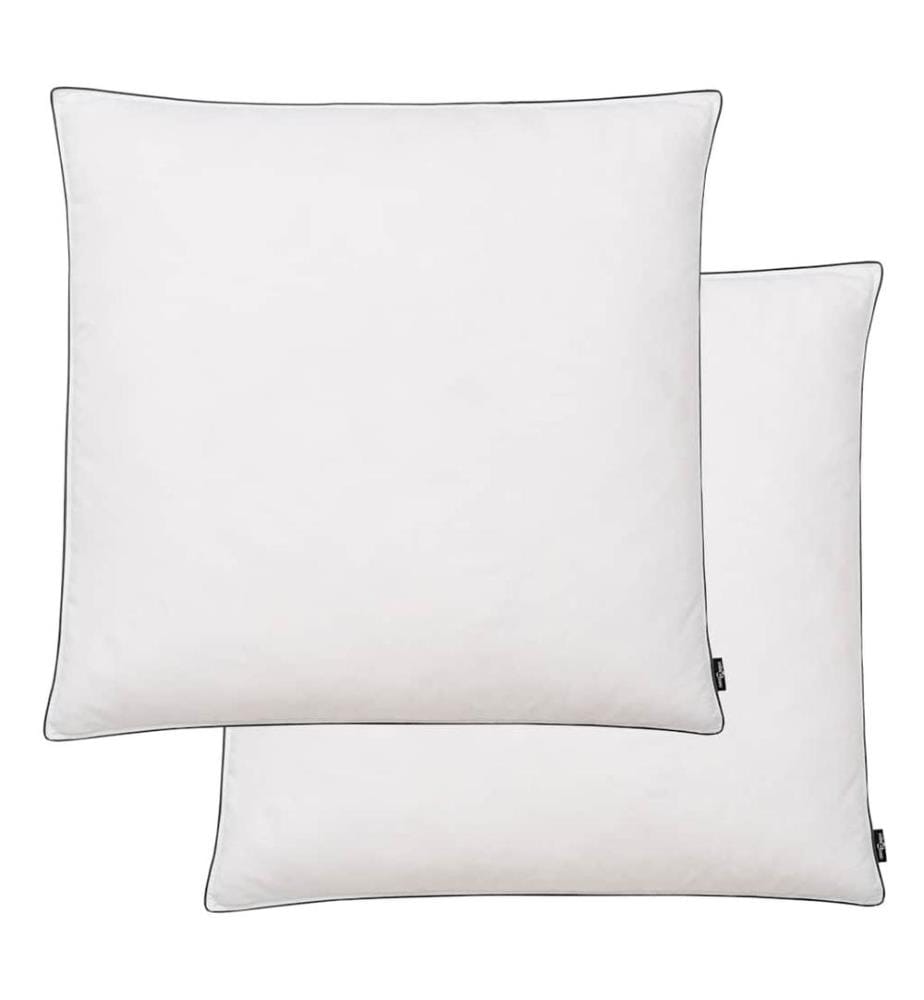 Oreiller lot de 2 Remplissage de duvet léger 80 x 80 cm Blanc