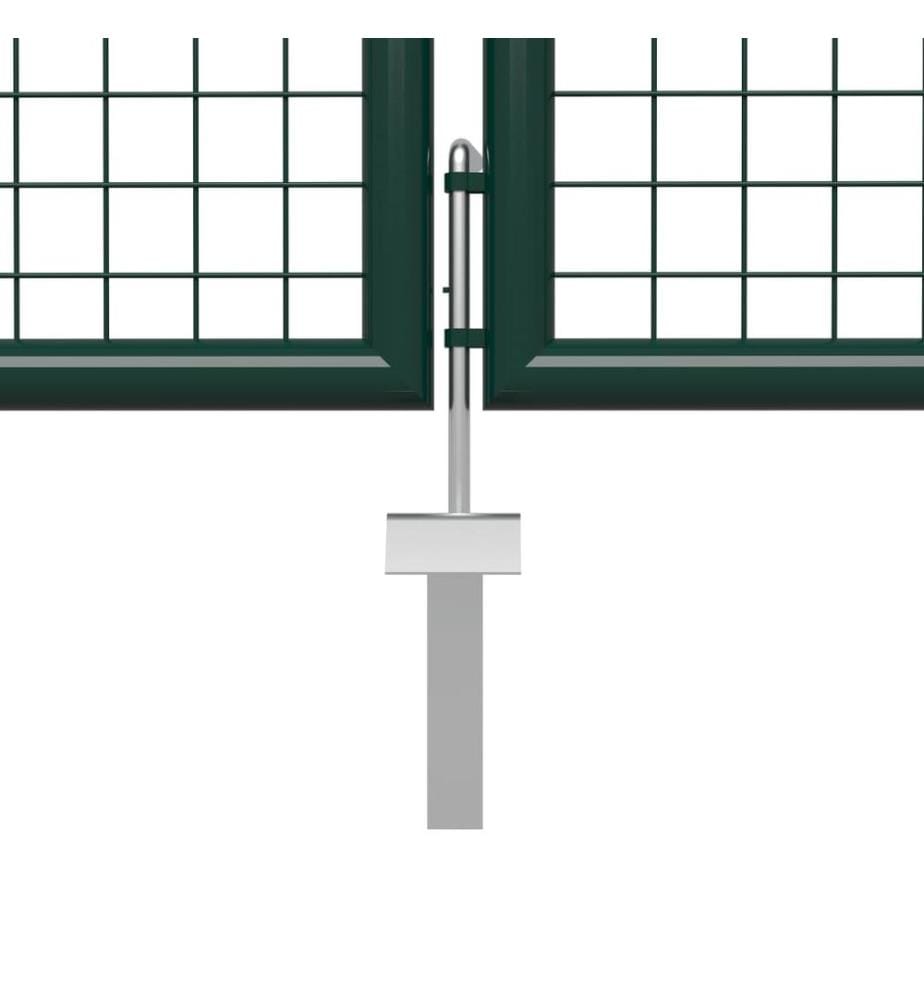 Gartentor Stahl 500×100 cm Grün