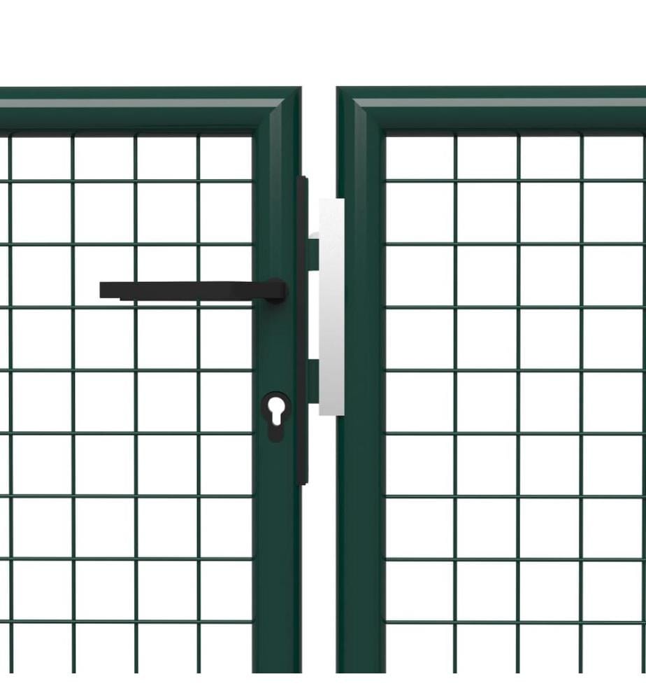 Gartentor Stahl 500×100 cm Grün