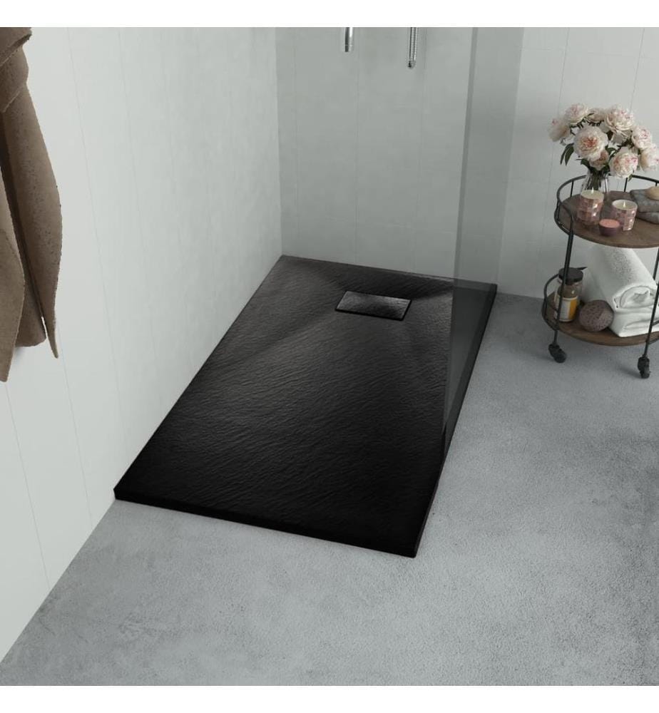Duschwanne SMC Schwarz 90×80 cm