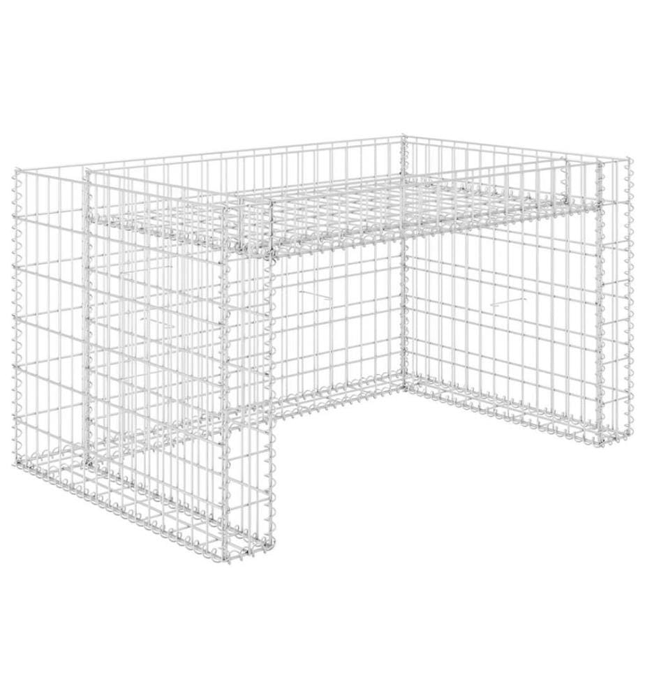 Rasenmäher-Garage mit Hochbeet 110x80x60 cm Stahldraht