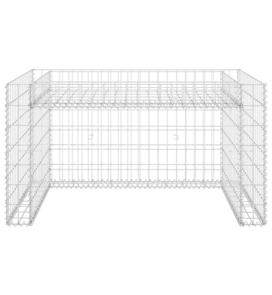 Rasenmäher-Garage mit Hochbeet 110x80x60 cm Stahldraht