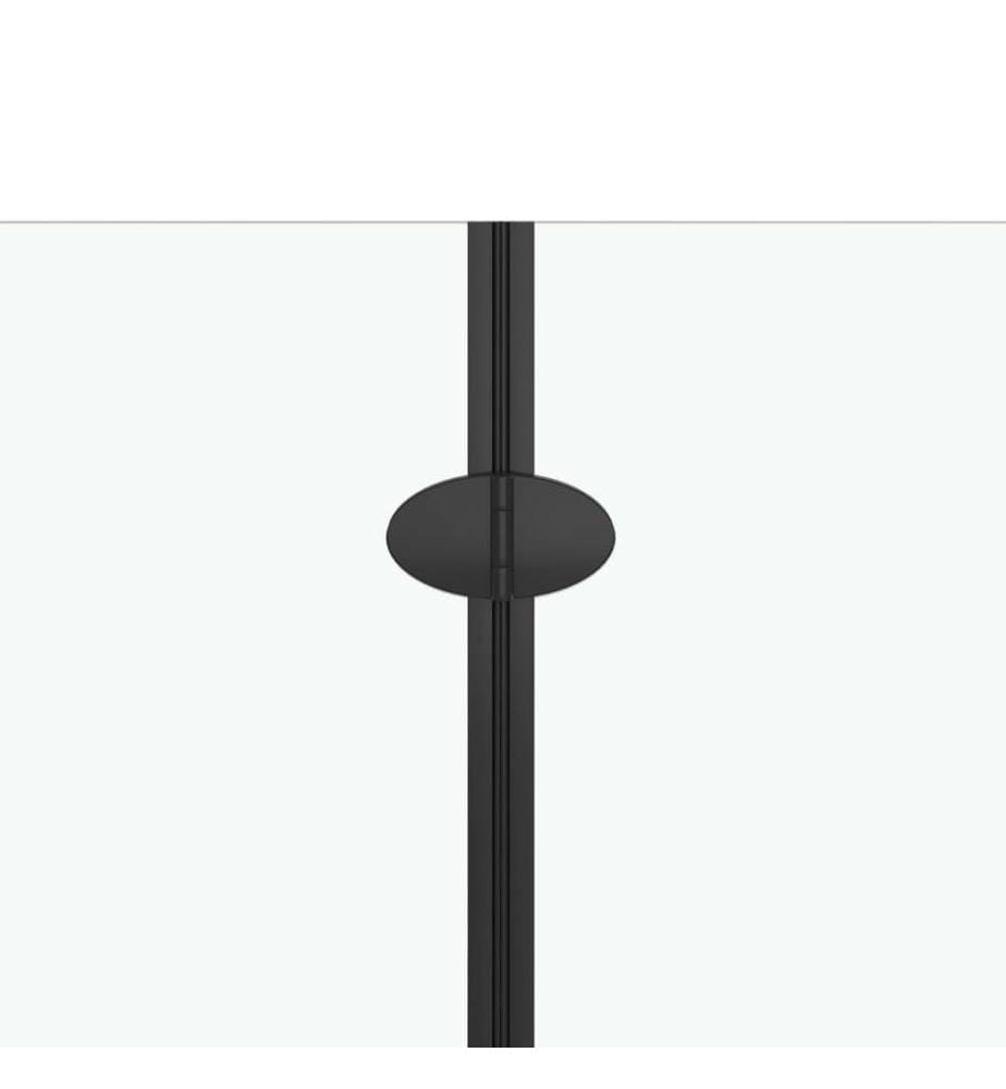 Faltbare Duschkabine 3 Paneele ESG 130x138 cm Schwarz