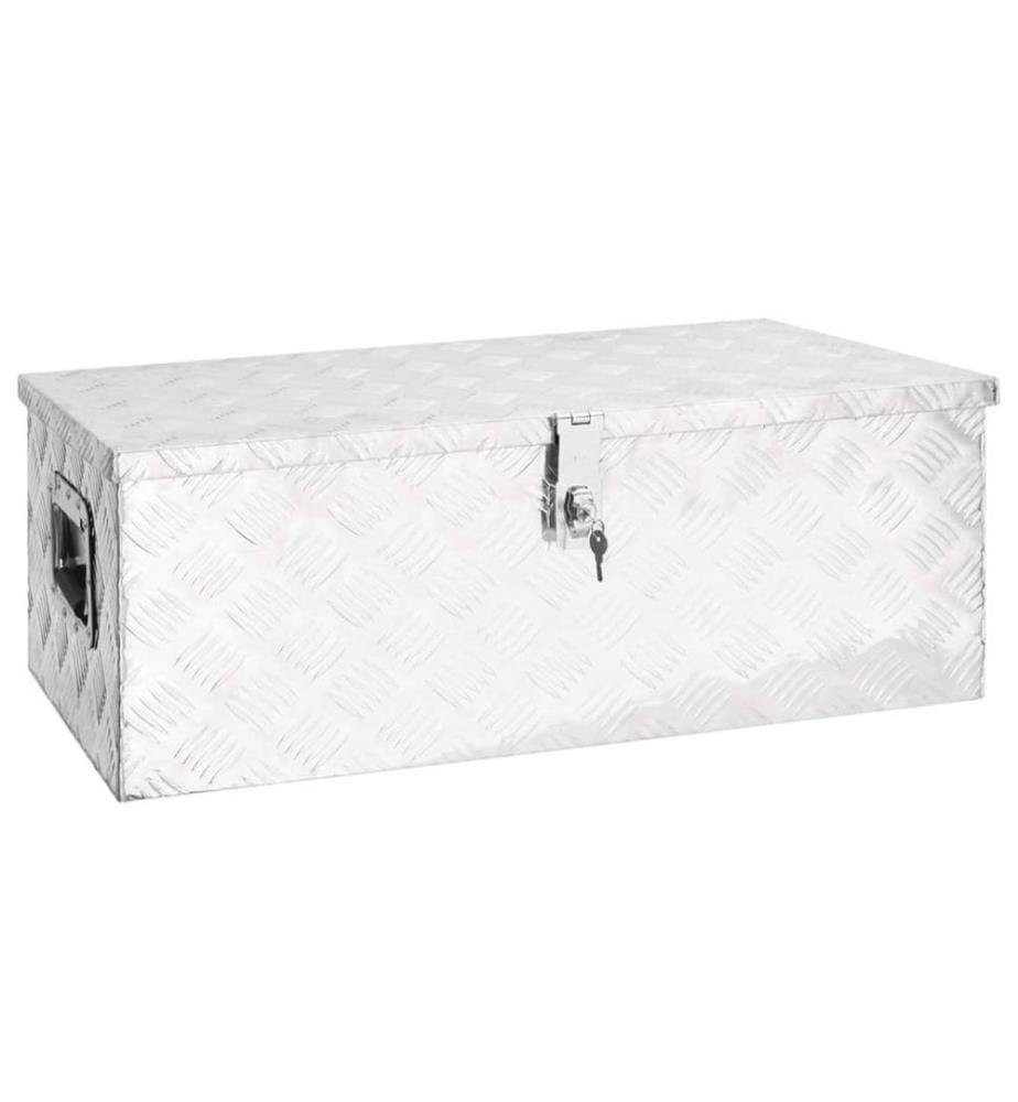 Aufbewahrungsbox Silbern 80x39x30 cm Aluminium