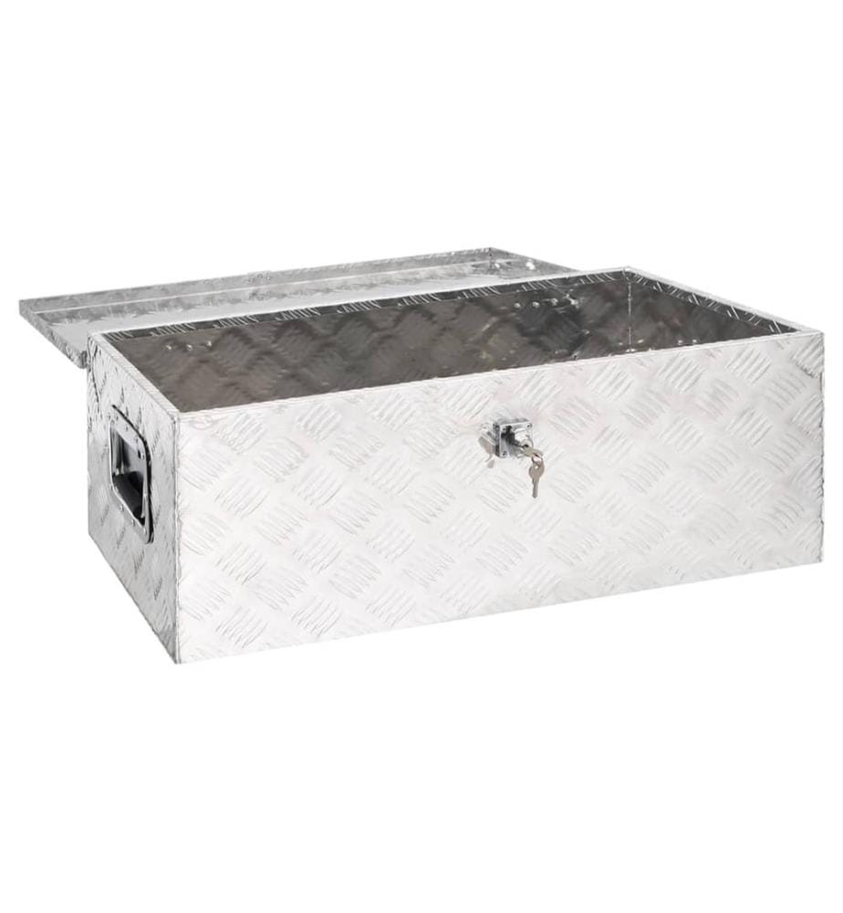 Aufbewahrungsbox Silbern 80x39x30 cm Aluminium