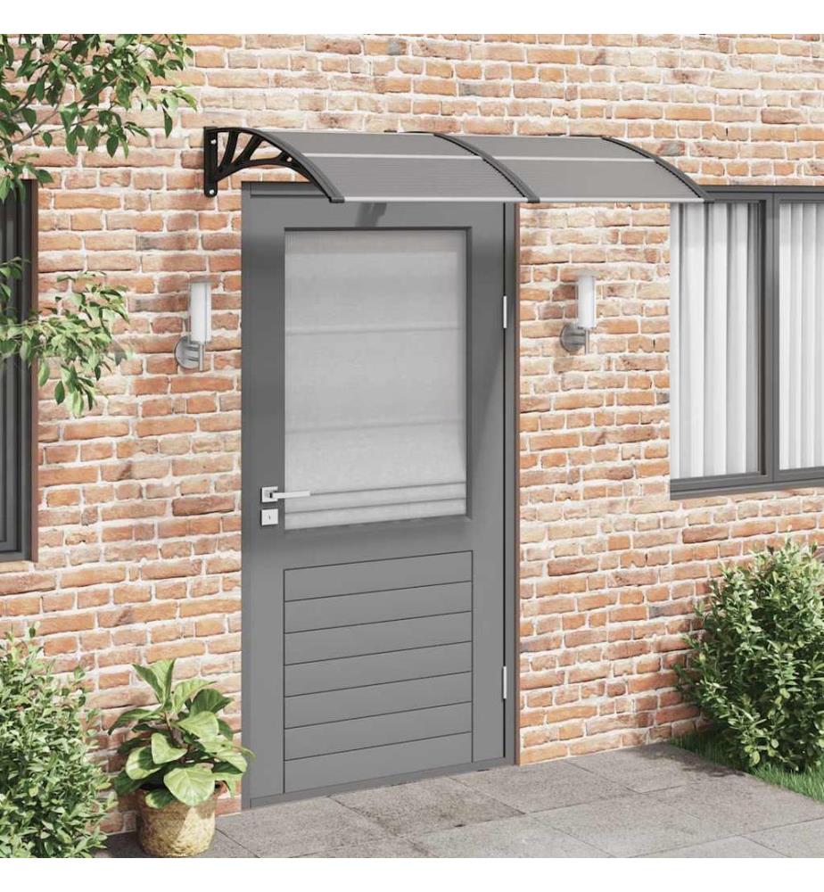 Türvordach Schwarz 150x100 cm Polycarbonat
