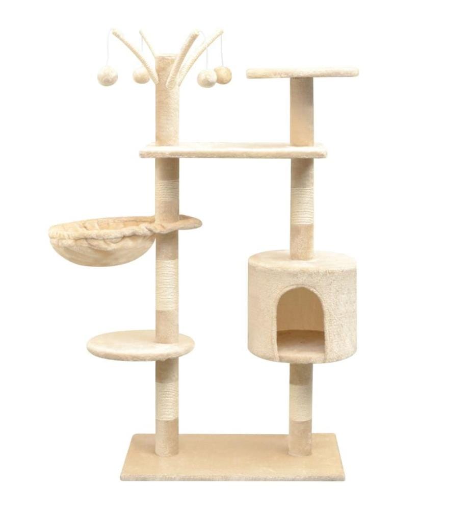 Arbre à chat avec griffoirs en sisal 125 cm Beige
