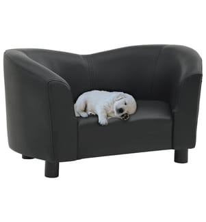 Canapé pour chien Noir 67x41x39 cm Similicuir