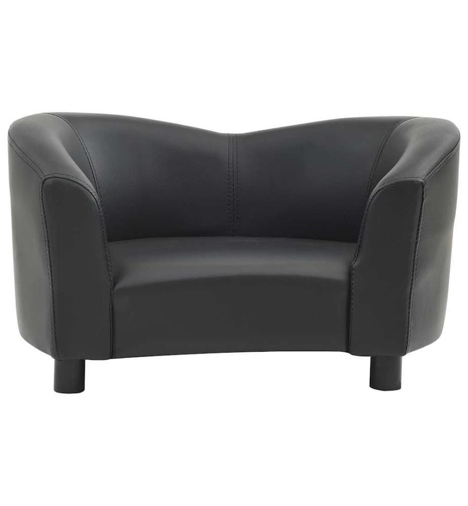 Hundesofa Schwarz 67x41x39 cm Kunstleder