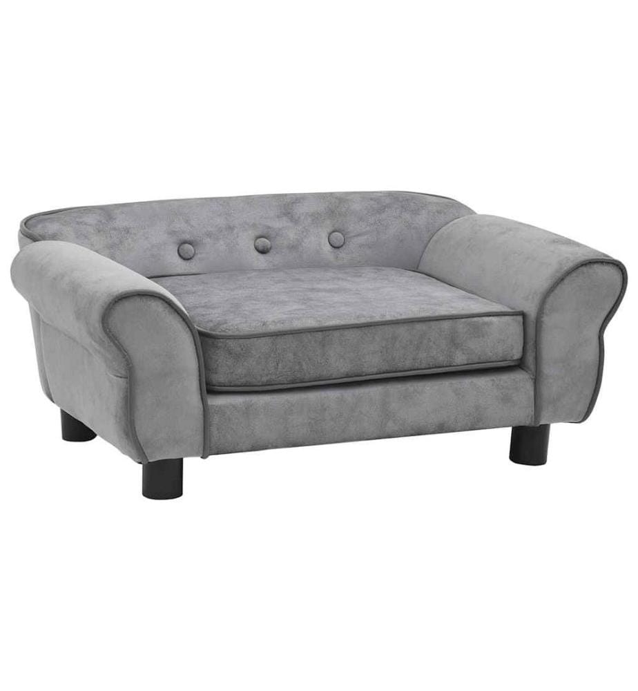 Hundesofa Grau 72x45x30 cm Plüsch