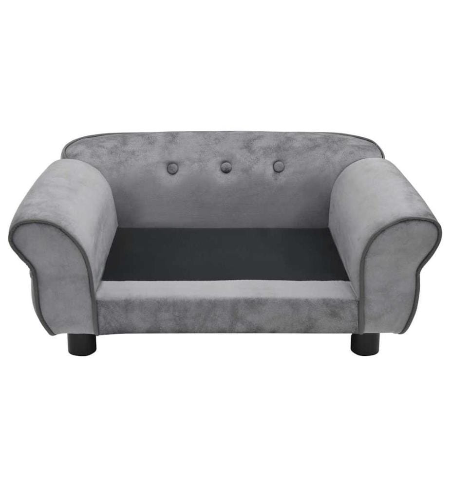 Hundesofa Grau 72x45x30 cm Plüsch