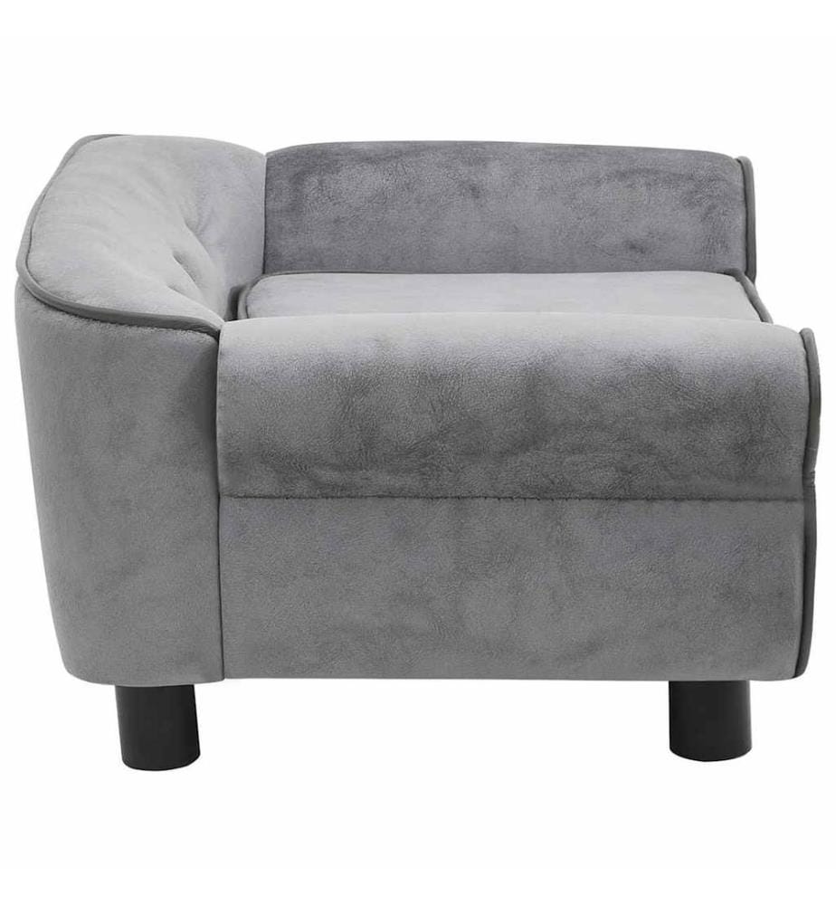 Hundesofa Grau 72x45x30 cm Plüsch
