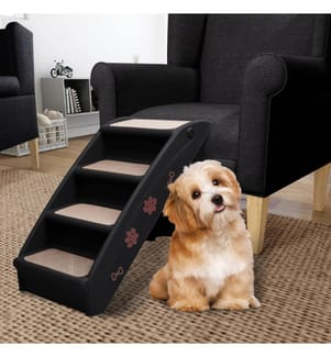 Hundetreppe Klappbar Schwarz 62x40x49,5 cm