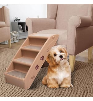 Hundetreppe Klappbar Braun 62x40x49,5 cm