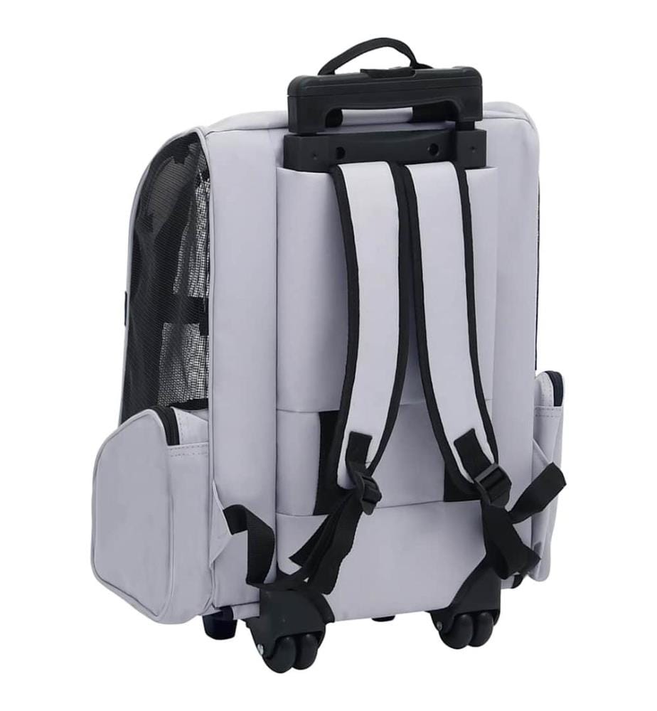 Chariot polyvalent pliable pour animaux de compagnie gris