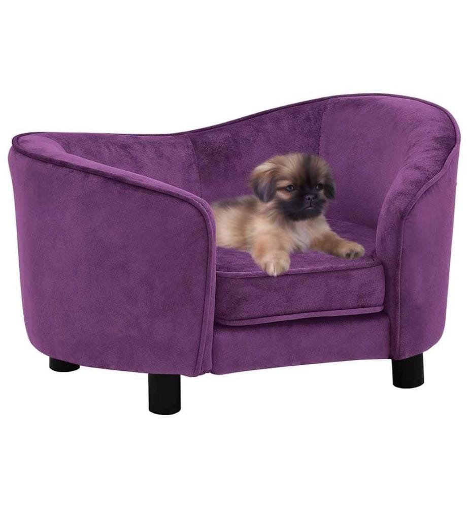 Hundesofa Burgunderrot 69x49x40 cm Plüsch