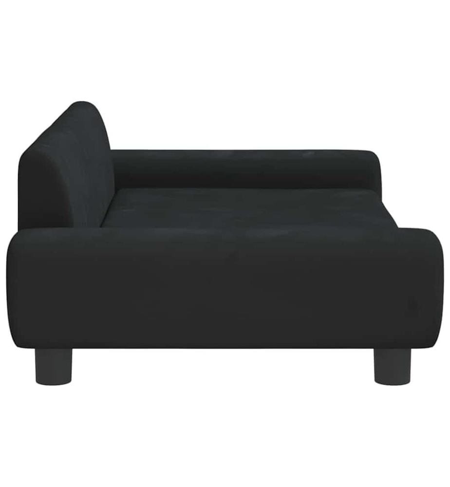 Hundebett Schwarz 100x54x33 cm Samt