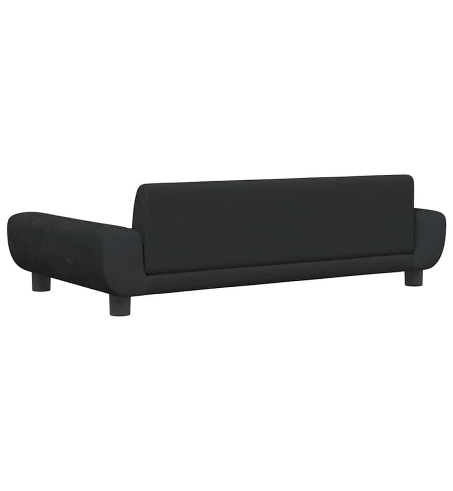 Hundebett Schwarz 100x54x33 cm Samt