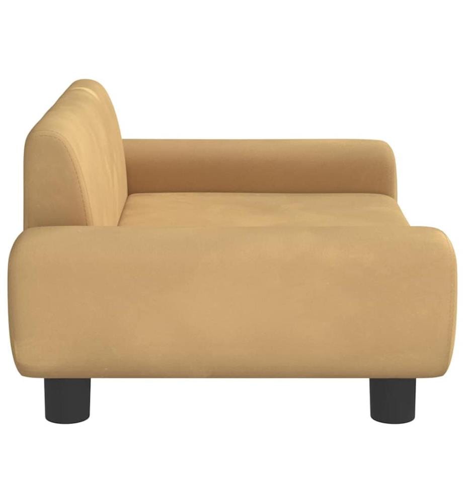 Hundebett Braun 70x45x33 cm Samt
