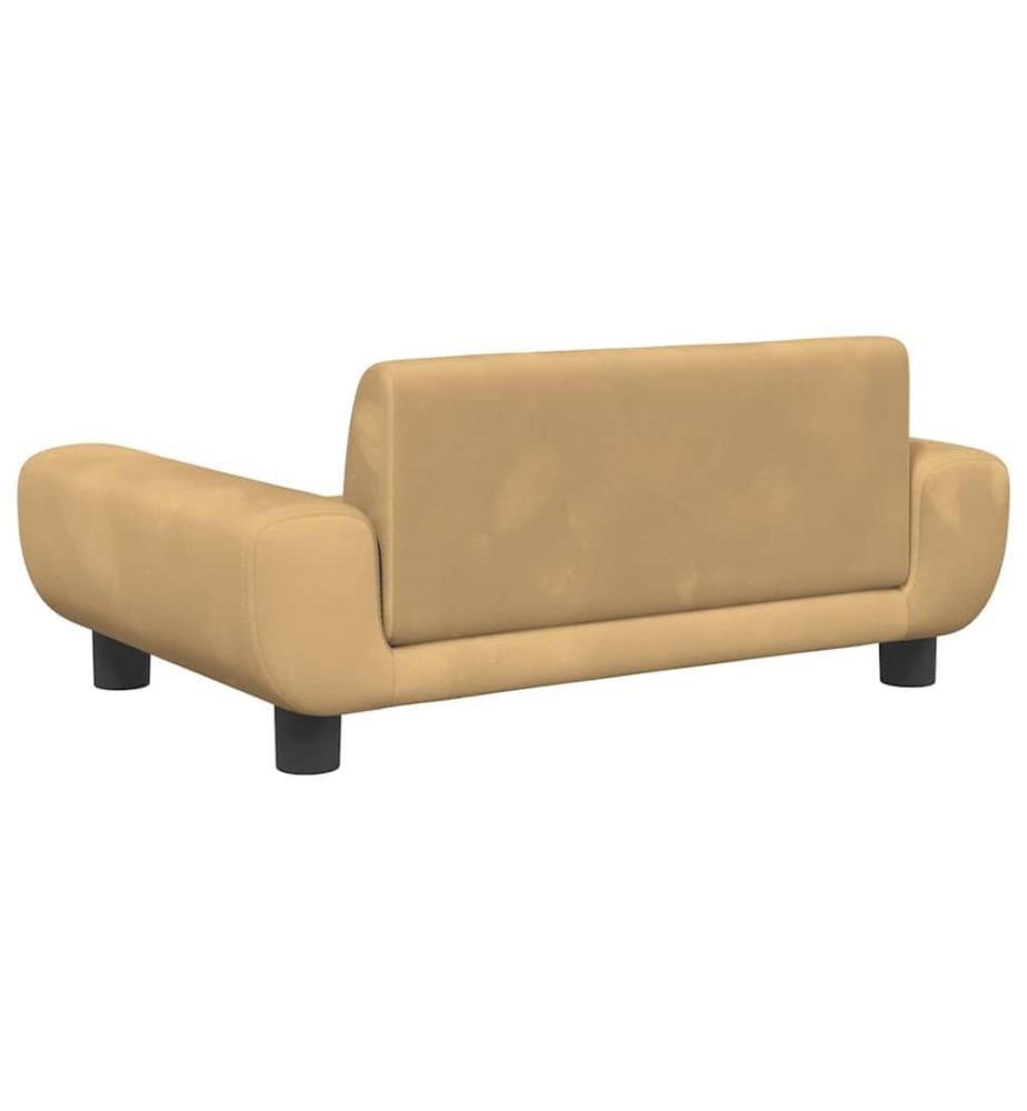 Hundebett Braun 70x45x33 cm Samt