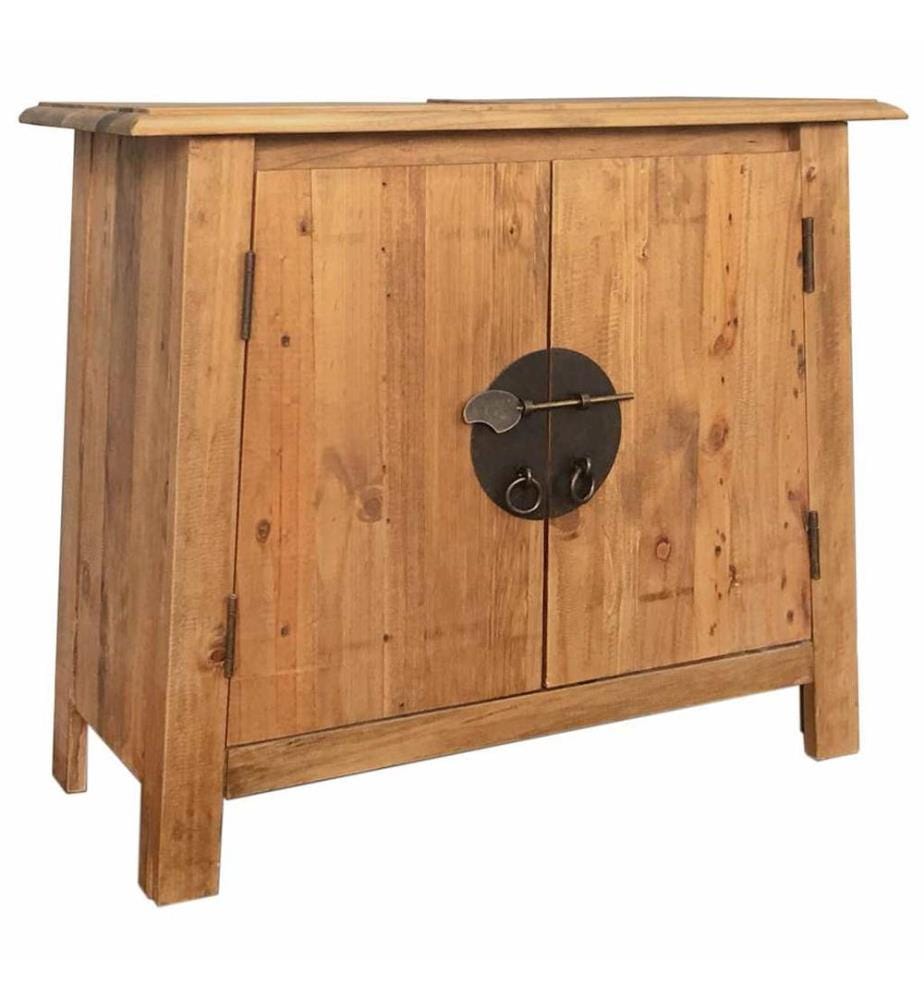 Meuble-lavabo de salle de bains pin massif 70x32x63 cm