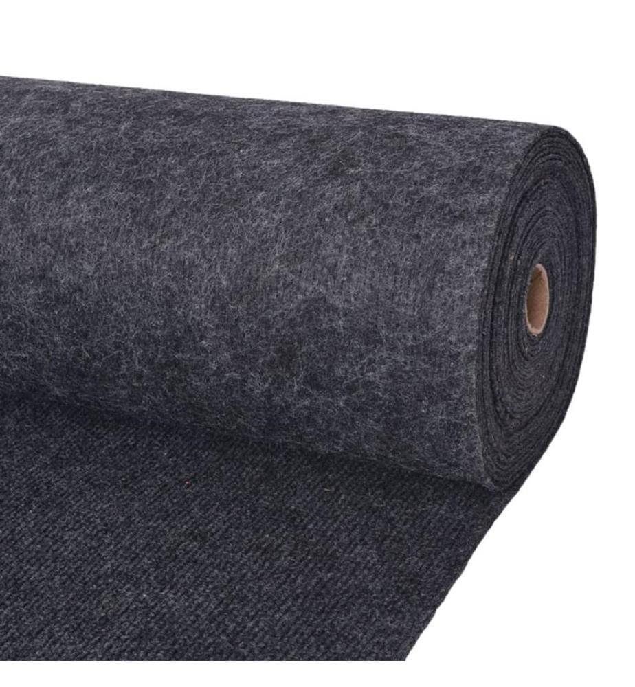 Messeteppich Rillen 1,2x10 m Anthrazit