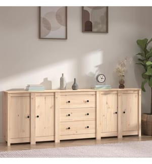 Sideboard 230x35x80 cm Massivholz Kiefer