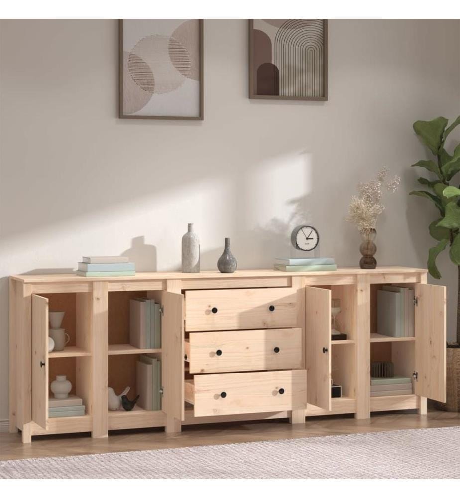 Sideboard 230x35x80 cm Massivholz Kiefer