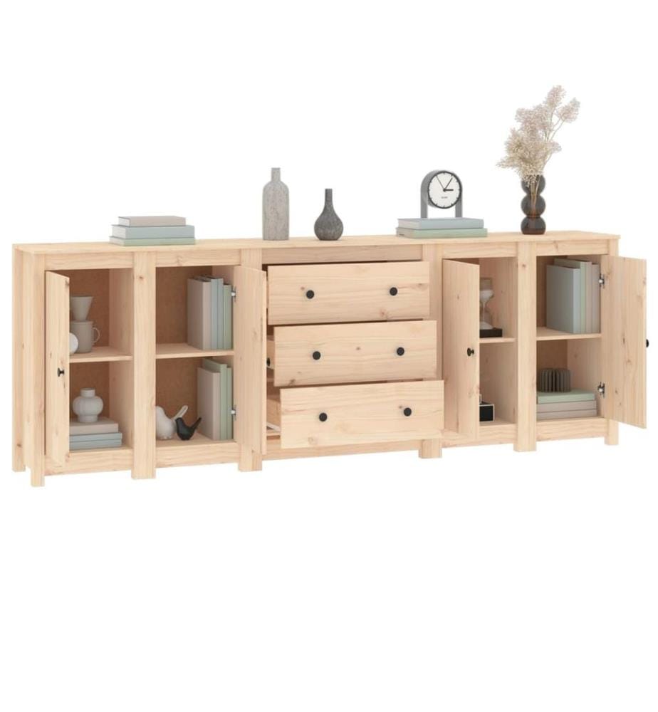 Sideboard 230x35x80 cm Massivholz Kiefer