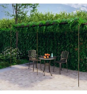 Garten-Pergola Antik-Braun 6x3x2,5 m Eisen