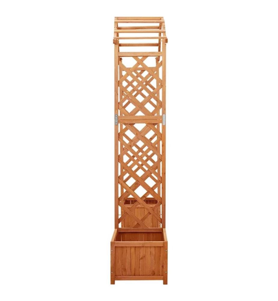 Pergola de jardin avec jardinière Bois pin massif