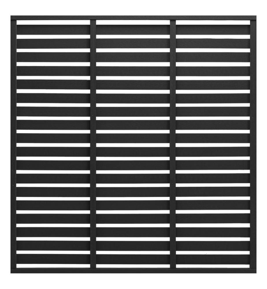 Panneau de clôture WPC 180x180 cm Noir