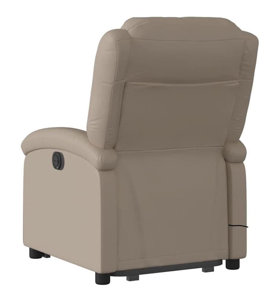 Massagesessel mit Aufstehhilfe Elektrisch Cappuccino Kunstleder
