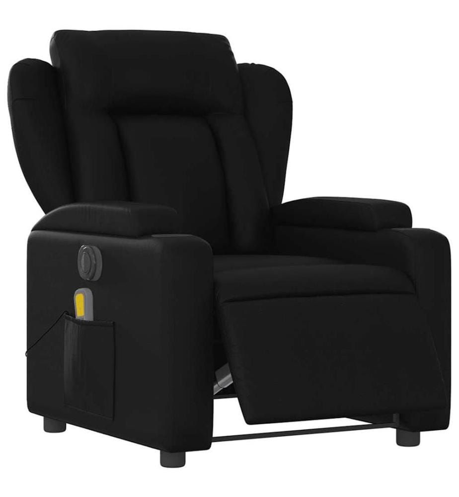 Massagesessel Elektrisch Schwarz Kunstleder
