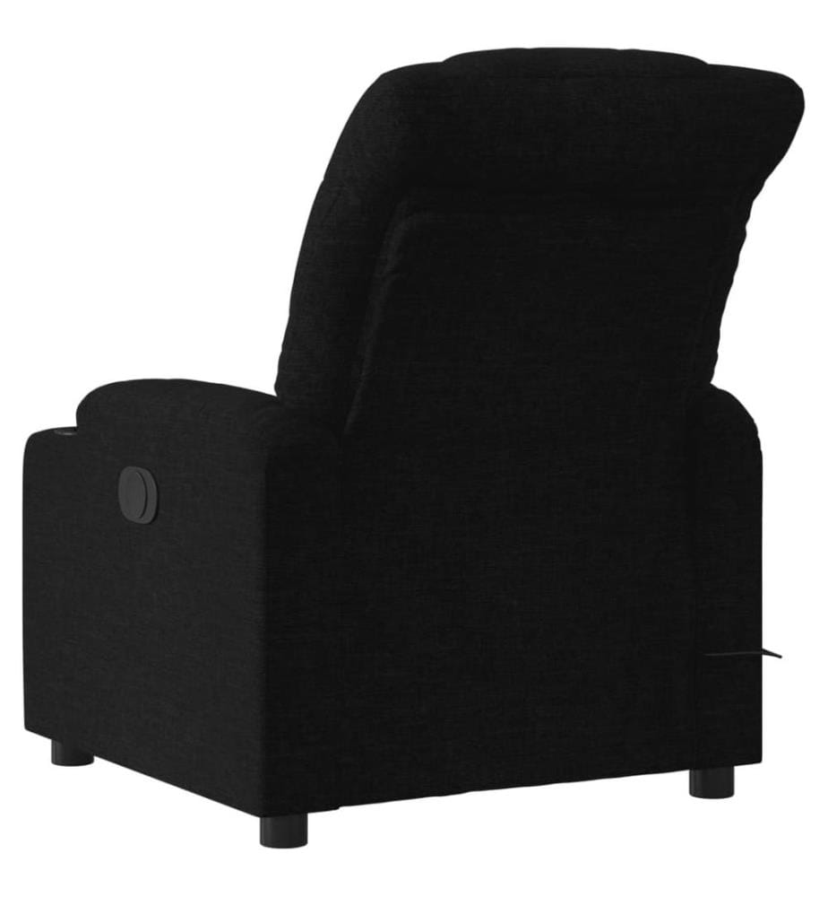 Massagesessel Elektrisch Schwarz Stoff