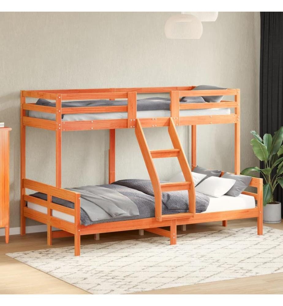 Lit superposé sans matelas 90x200/120x200 cm bois massif