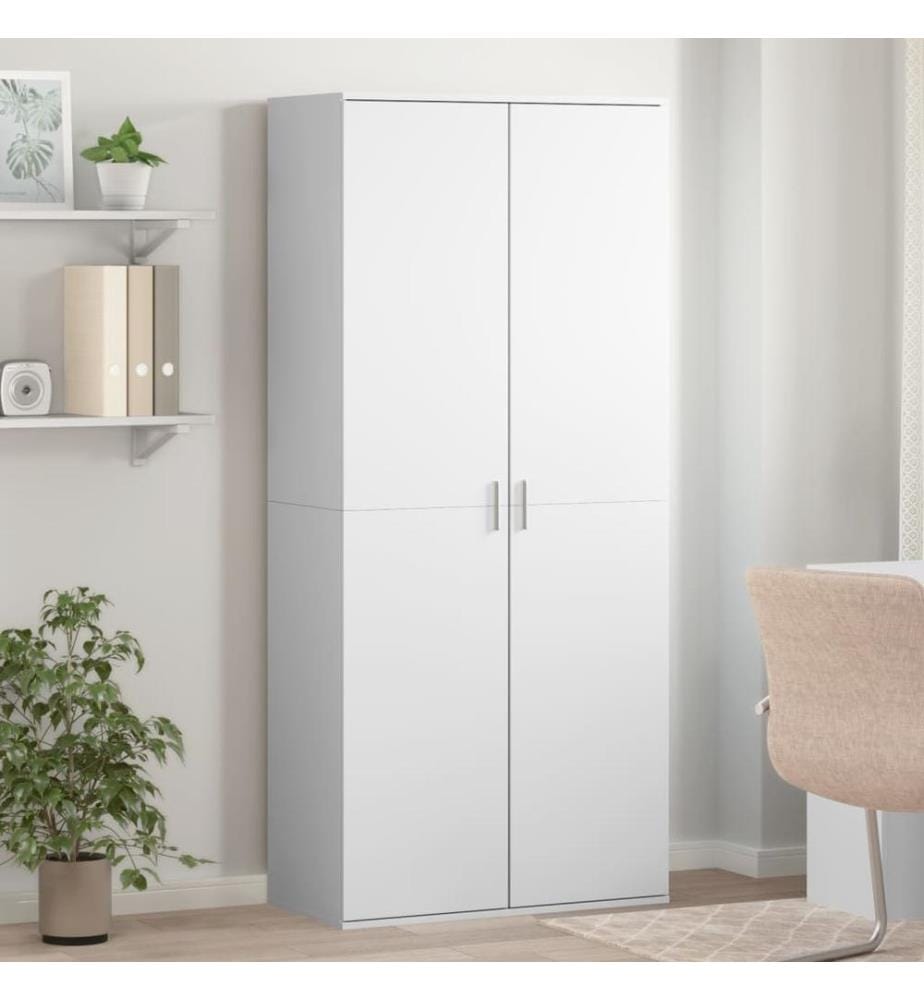 Schuhschrank Weiss 80×39×178 cm Holzwerkstoff