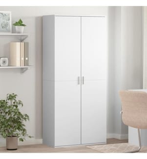 Schuhschrank Weiss 80×39×178 cm Holzwerkstoff