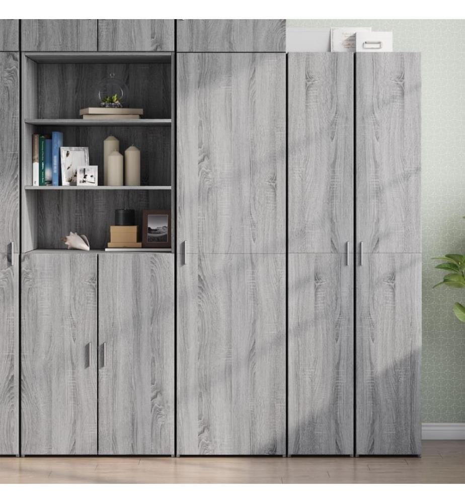 Highboard Grau Sonoma 50x42,5x185 cm Holzwerkstoff
