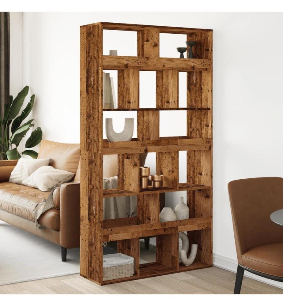 Raumteiler Altholz-Optik 100x33x187,5 cm Holzwerkstoff