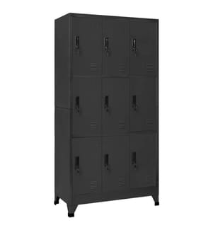 Armoire à casiers Anthracite 90x45x180 cm Acier