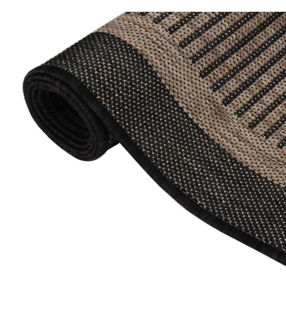 Outdoor-Teppich Flachgewebe 200x280 cm Dunkelbraun
