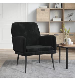Sessel Schwarz 62x79x79 cm Samt