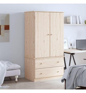Kleiderschrank ALTA 90x55x170 cm Massivholz Kiefer