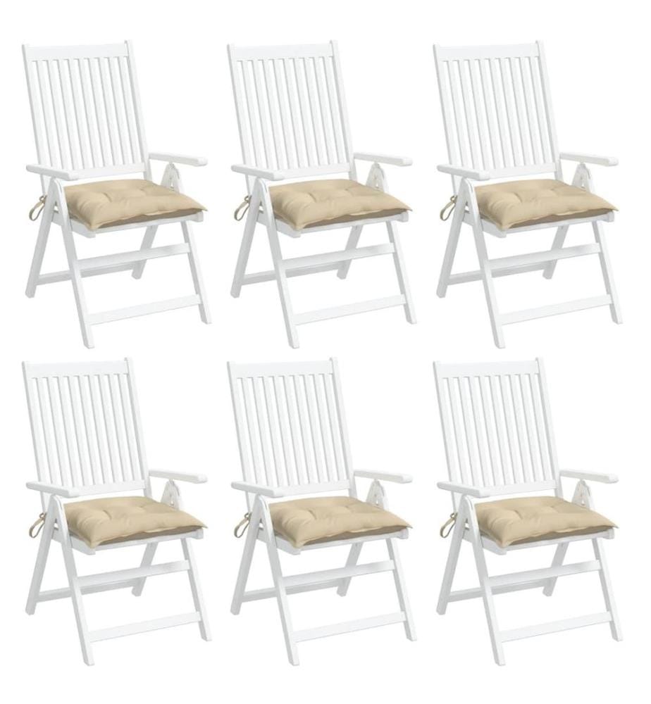 Palettenkissen 6 Stk. Beige 50x50x7 cm Oxford-Gewebe