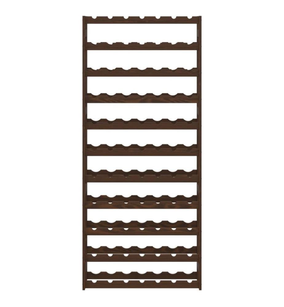 Casier à bouteilles pour 77 bouteilles marron bois pin solide